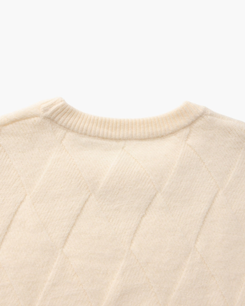 Diamond Knit Crewneck Sweater