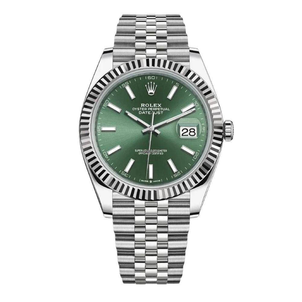 Rlx Datejust Green Dial Jubilee Bracelet 41mm
